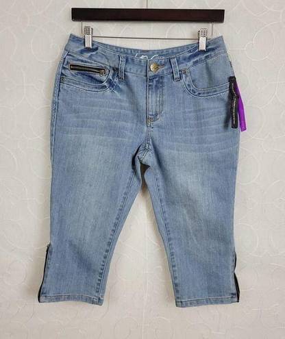 INC  Denim Womens Jean Shorts Size 6 Blue Bermuda Capri Pockets Regular Fit