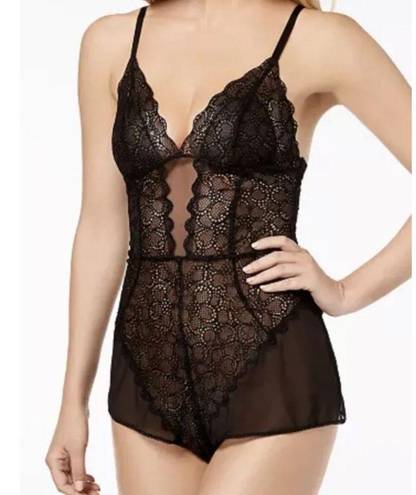 DKNY  Shapewear Teddy Romper Lace Black Adjustable Straps Size L NWT