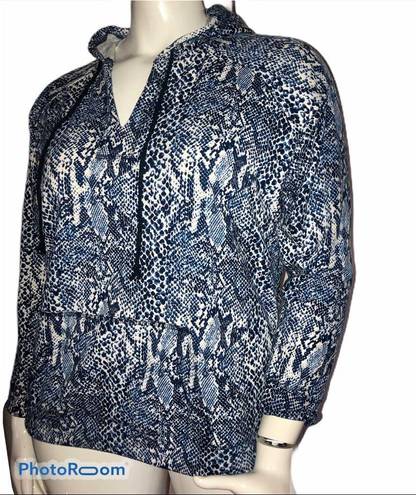 Cathy Daniels  blue snakeskin hoodie