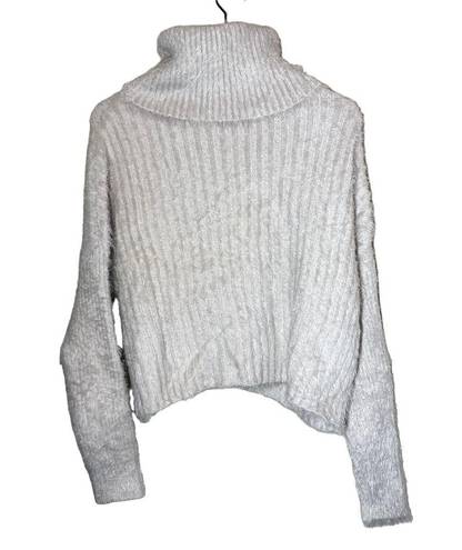 FATE. Cream Eyelash Cowl Neck Sweater NWT Size Small