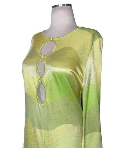 Alexis  Serena Dress in Lime Waves XSmall New Womens Long Maxi Gown