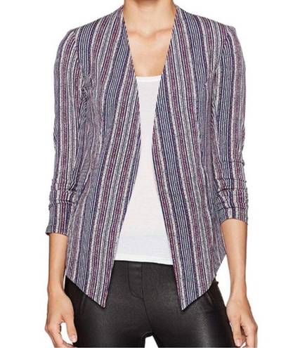 BCBGeneration  Stripe Open-Front Blazer Collarless Shoulder Pads sz. S