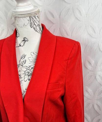 Bardot Revolve  Red Cropped Blazer Shawl Collar Cuffed Sleeves Sie 10 NWT