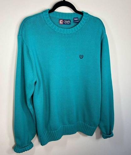 CHAPS  Vintage Teal Oversized Knit Sweater Pullover