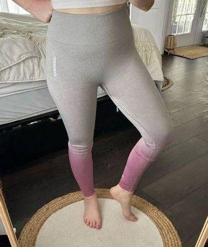 Gymshark Grey Pink Adapt Ombre Seamless Leggings SEE MEASUREMENTS - $32 -  From Madi