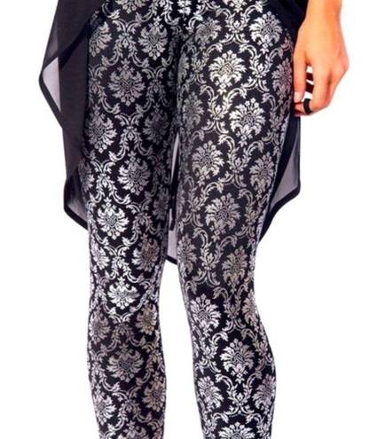 Blackmilk NWOT  Gatsby Jazz Age Shiny  Leggings Wallpaper Shiny