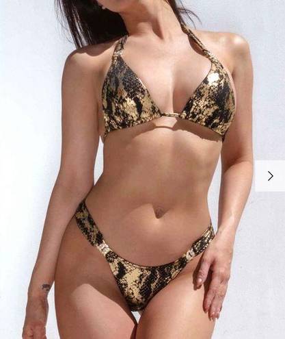 Onyx DOLCESSA BIKINI  Golden Snake NWT Medium