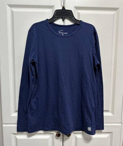 Butter Soft  Womens Pullover Tee Navy Top Long Sleeve