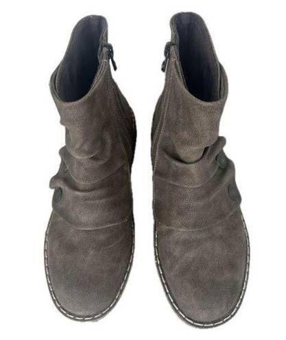 blowfish  Malibu Cozy Up Vegan Zip Up Velour Lined Grunge Ankle Booties Boots 8.5