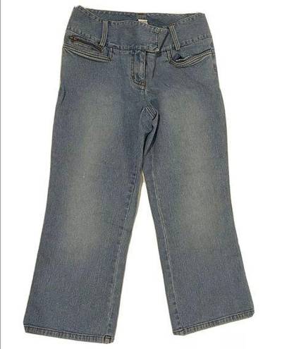 Cache  Jeans Flare Leg crops size 10