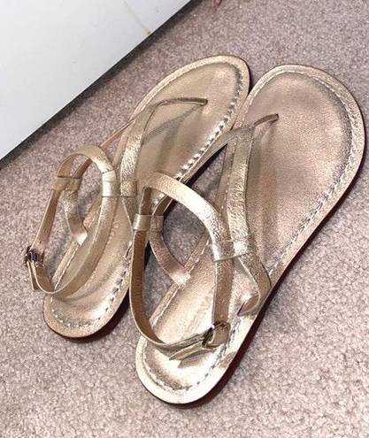 Bernardo Metallic Gold Sandals 