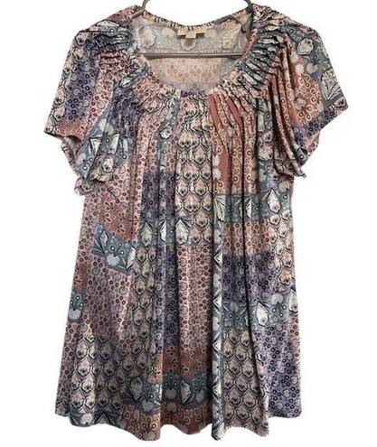 Style & Co  Blouse Anthro Boho Size Large EUC #7768