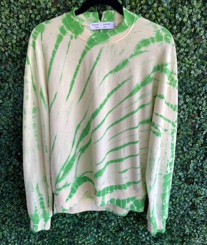 Proenza Schouler  White Label Women’s Green/Yellow Tie/Dyed Long Sleeve Crewneck