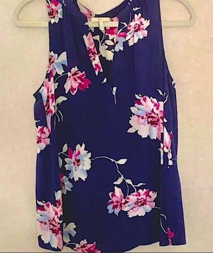 Joie floral silk v-neck sleeveless blouse S