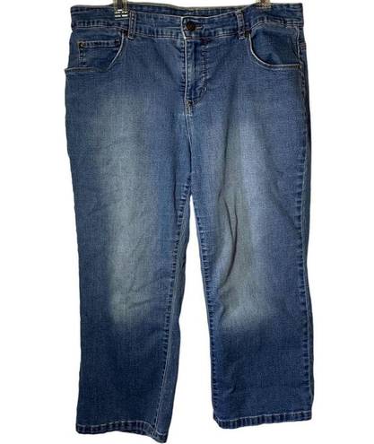 Relativity  Women's Straight Leg Denim Blue Bootcut Jeans Sz 16W Short