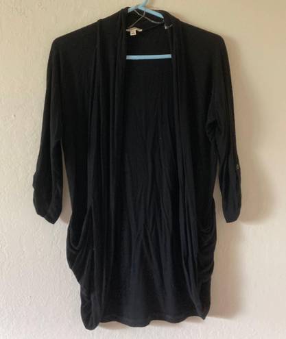 Zenana Outfitters Black Drapey Cardigan