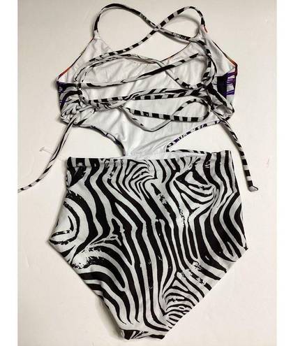 PilyQ New.  beaded animal print swimsuit.