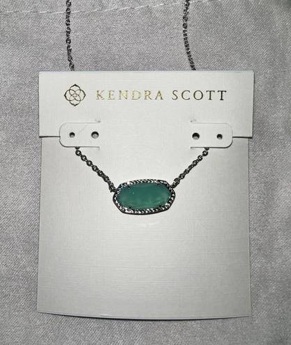 Kendra Scott Elisa / Pendant Necklace Silver Chalcedony Glass NEW