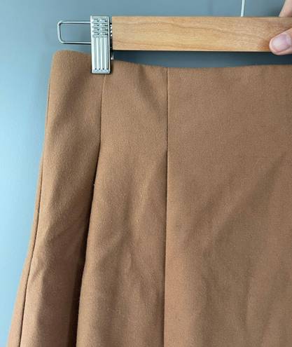 Oak + Fort  Brown Pleated Skirt 