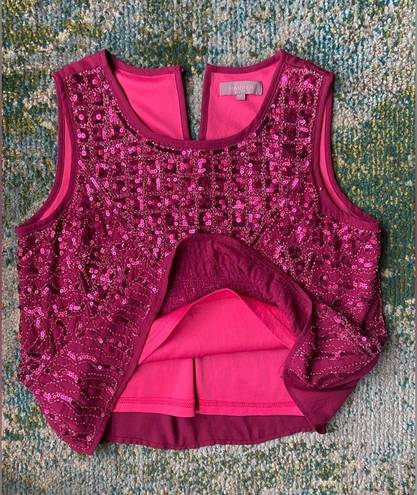 Harper  magenta sequined lined tank, size large