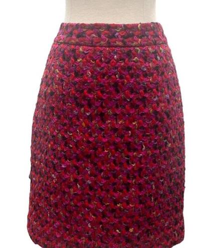 Kate Spade New York Bright Pink Tweed Pencil Skirt