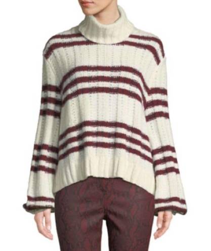 ALC Frank A.L.C. Zaira Striped Turtleneck Sweater Mohair Blend size XS