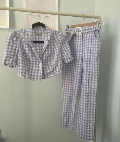 Urban Outfitters Purple Gingham Set