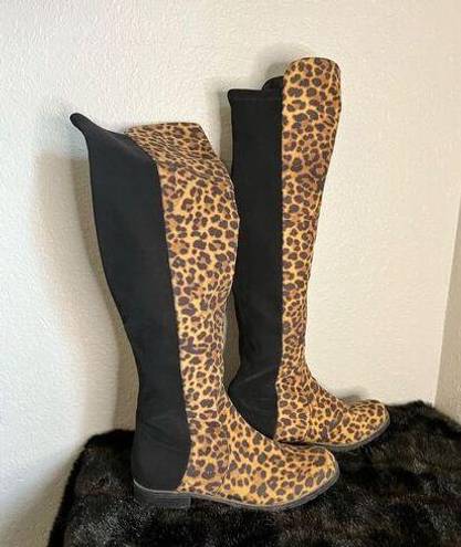 Unisa  leopard cheetah knee high boots 8.5