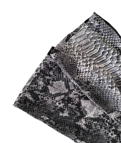 Rebecca Taylor  Womens Pull Up Snake Print Pants Black Grey Size 2