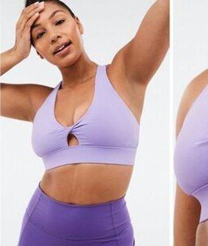 Fabletics NWT  Oasis Twist Sports Bra Size Large Purple