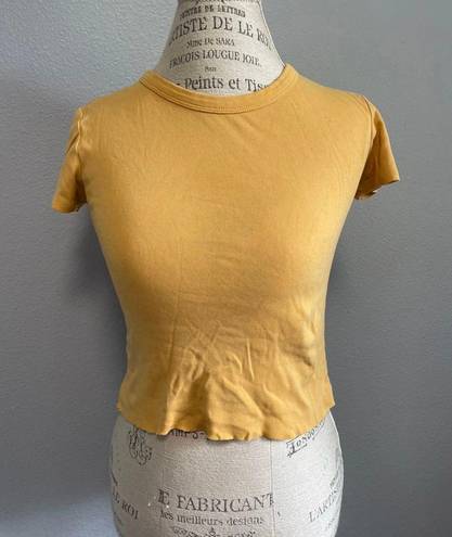 Mossimo Supply Co Yellow Crop Tee