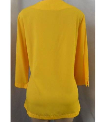 Coldwater Creek "" YELLOW SUMATRA CAREER CASUAL SHIRT BLOUSE SIZE: M NWT