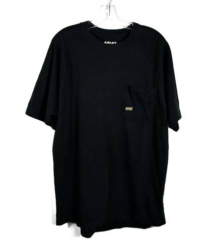 Ariat Rebar Black Short Sleeve Workwear Cotton Crewneck Relaxed Fit T-Shirt L