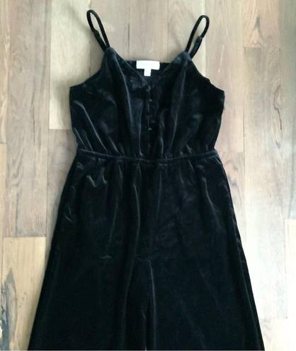 Popsugar Woman’s Velour Black Jumpsuit Size Medium