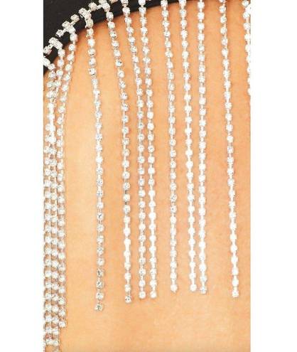Elliatt NWT  Nebulous Mini Dress, Long Sleeve Crystal Fringe Size Medium