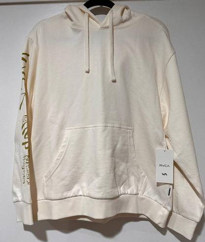 RVCA  Artist Network Program Cream Serotonin Hoodie Size Medium NWT Oversized