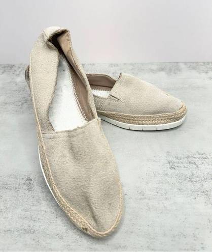 Donald Pliner  Slip On Shoes Womens Size 6.5 Tan Suede Espadrille Flats