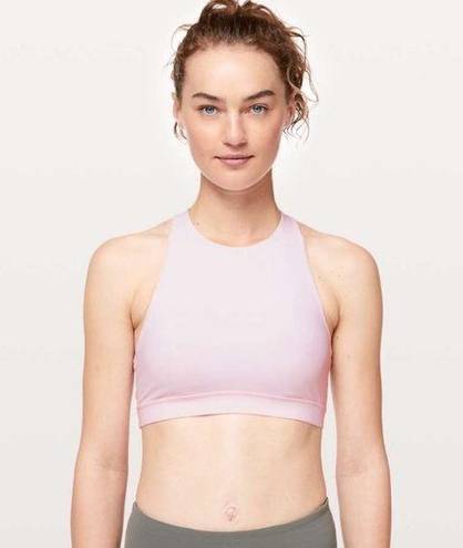 Lululemon Energy Bra High Neck in Pink Glow