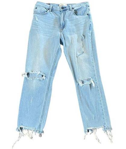 Abercrombie & Fitch  AF Mom Jean Ripped Distressed Size 29 8 Regular Blue Jeans