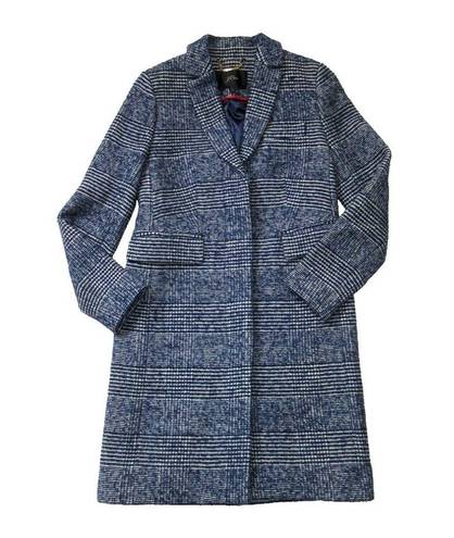 J.Crew NWT  Wool Topcoat in Navy Ivory Plaid Coat 0