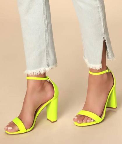 Wild Diva Neon Yellow Heels