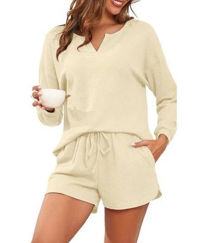 Lounge Waffle knit long sleeve  set