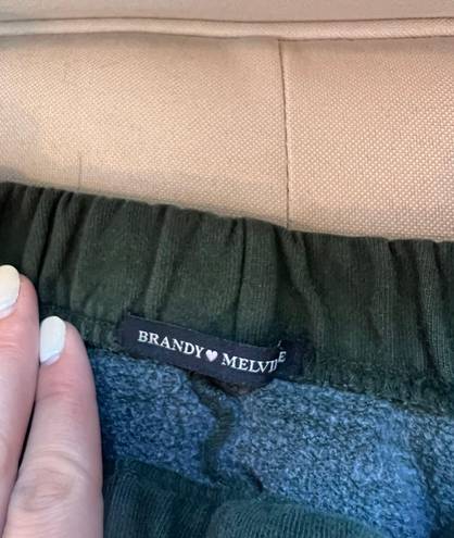 Brandy Melville Green Rosa Sweatpants