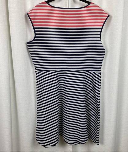Draper James  Blue&White Stripe Ponte Knit A Line Dress Sz.XL