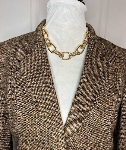 Brooks Vintage Bobbie  Brown Tweed Blazer Size 9 / 10 EXCELLENT Retro Business