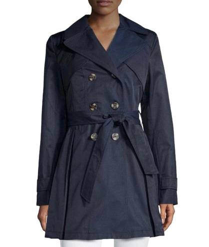 Laundry by Shelli Segal Navy Blue Trench Coat