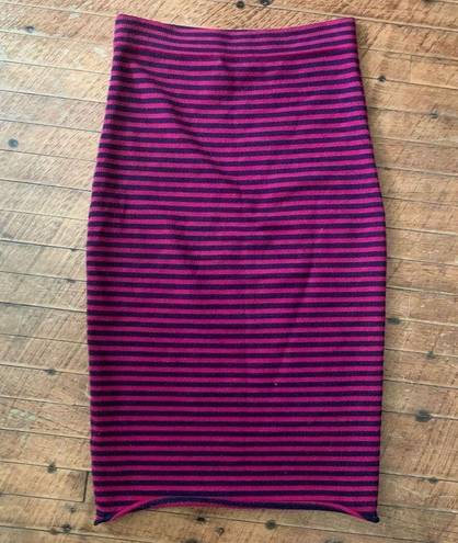 A.L.C. pink and black barbiecore striped knit XS pencil skirt