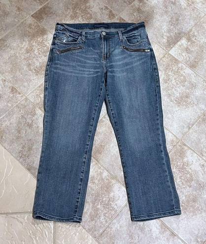 Rock & Republic  Kendall Crop Capri Mid Rise Denim Jeans Medium Wash Size 14 Blue