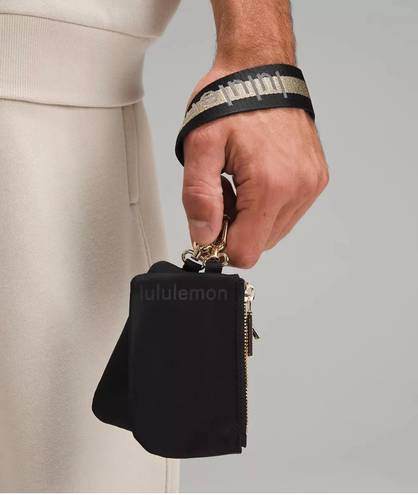 Lululemon Dual Pouch Wristlet Bag Black Gold NWT