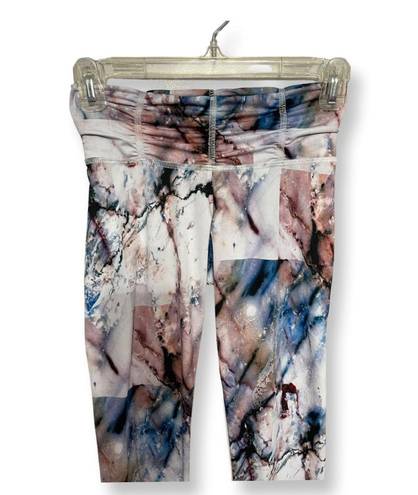 Strut this  Womens Cropped Leggings Multicolor Tie Dye Stretch USA S